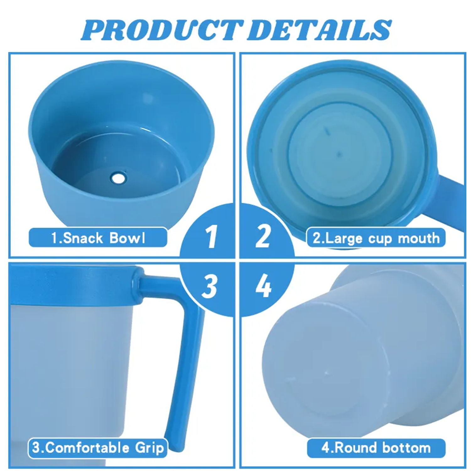 32oz Plastic Color Changing Snack Cup with Straw 5