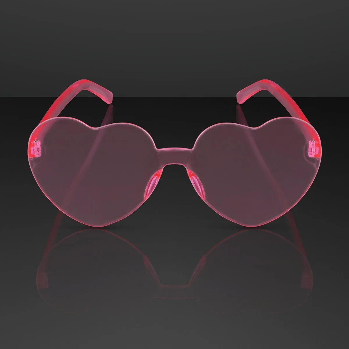 Pink Heart Shades Cute Glasses, Non-Light Up 1