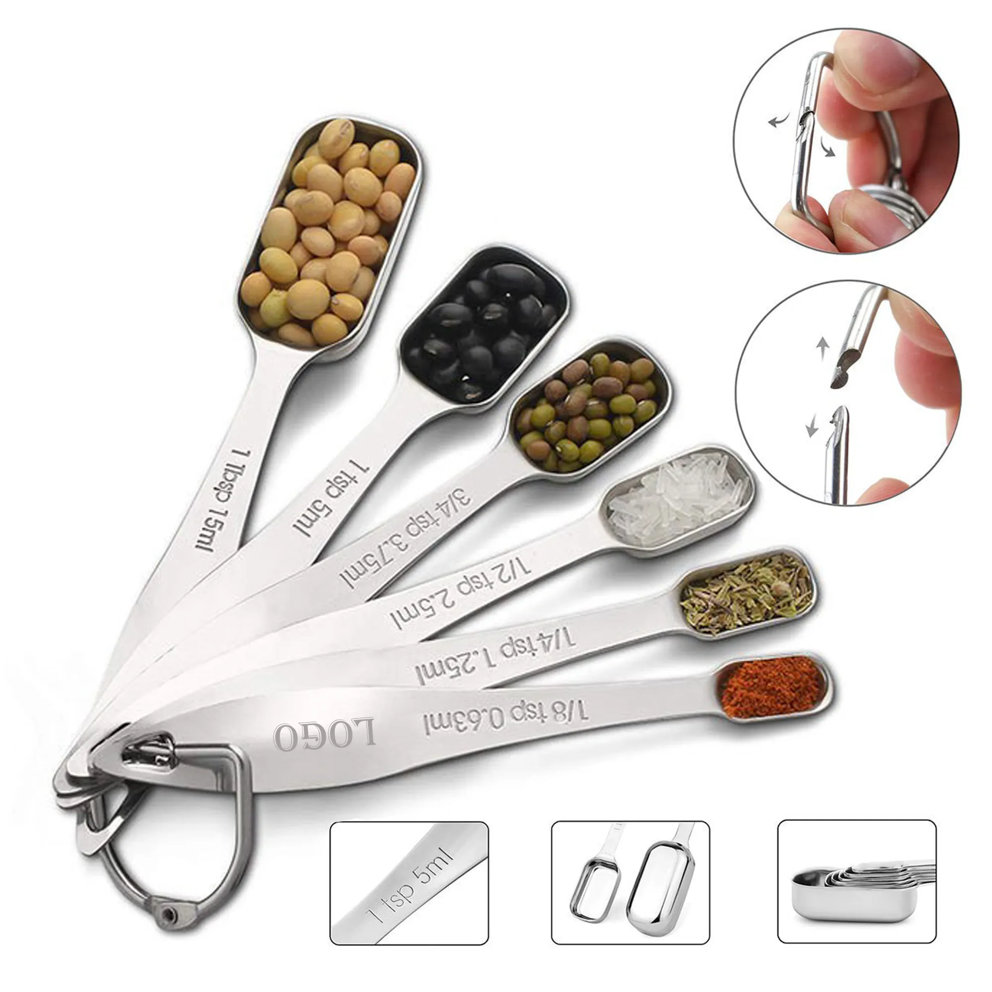 MOQ50 Stainless Steel Measuring Spoon Set 1
