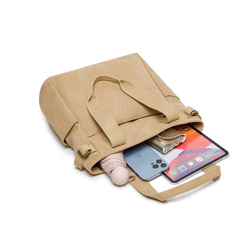 Canvas Shoulder Student Computer Tote Bag 7