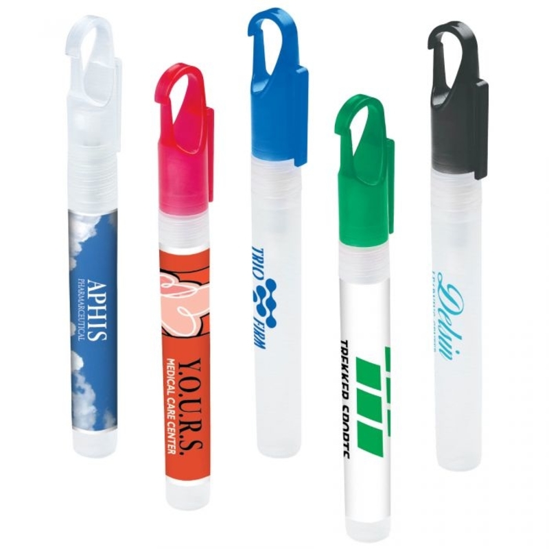 Hand Sanitizer Spray Pen with Carabiner, 0.34 oz. 1