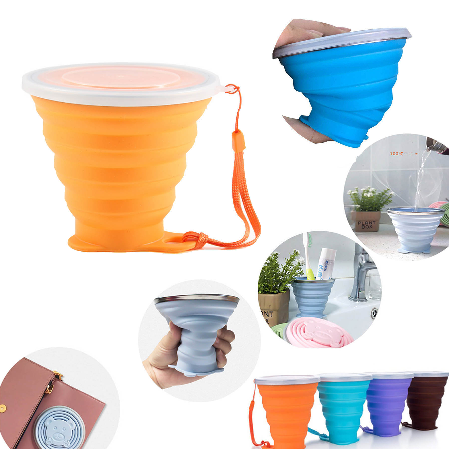 270ML Folding SiliconeWater Cup 2