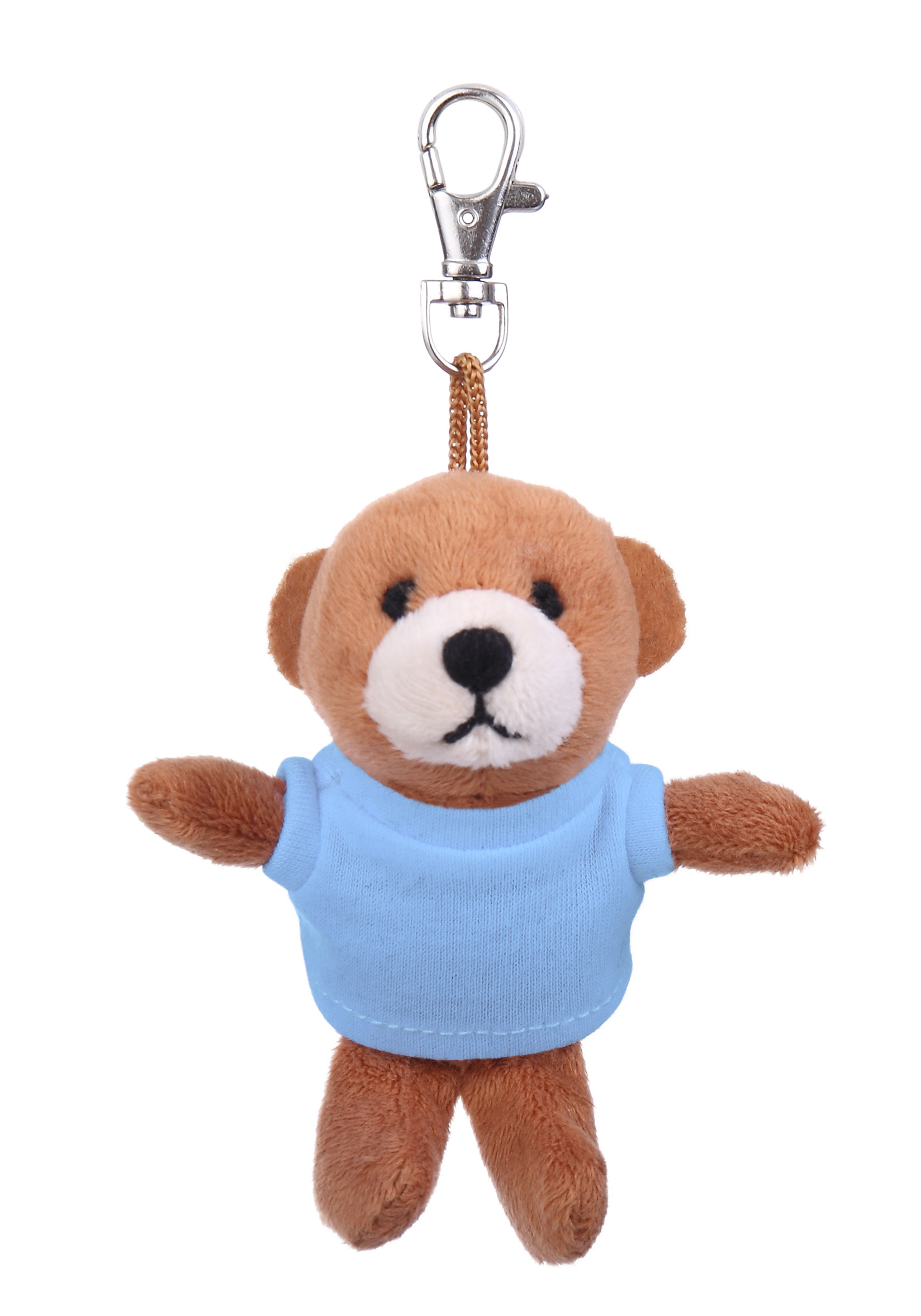 Soft Plush Brown Bear Keychain with Tee