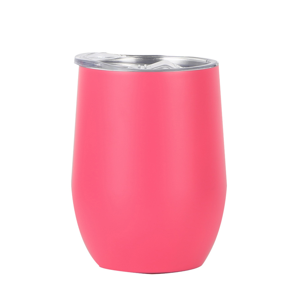 12oz Egg Shaped Insulated Wine Tumblers w/Lids 9