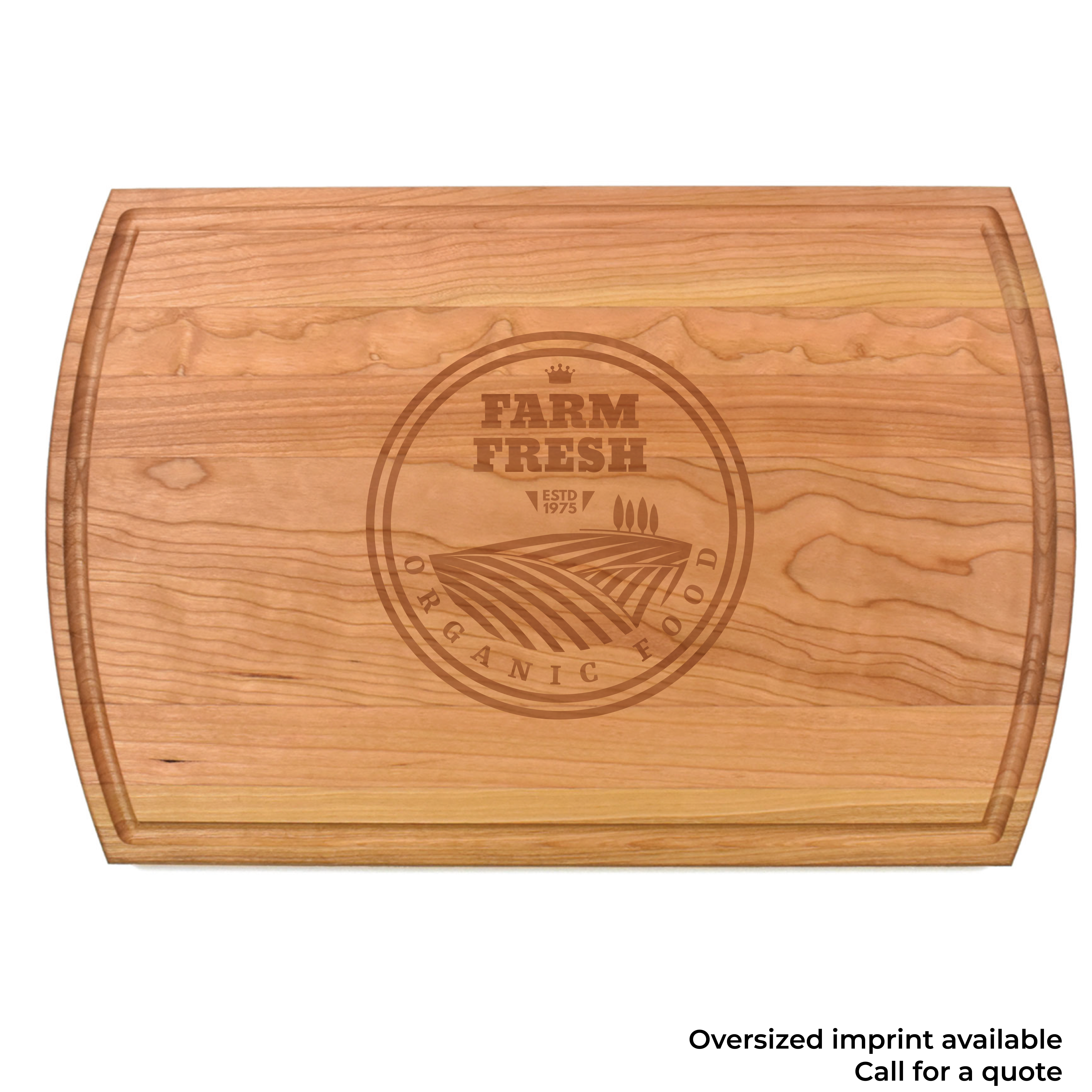 10 1/2" x 16" x 3/4" Cherry Cutting Board with Juice Groove 3
