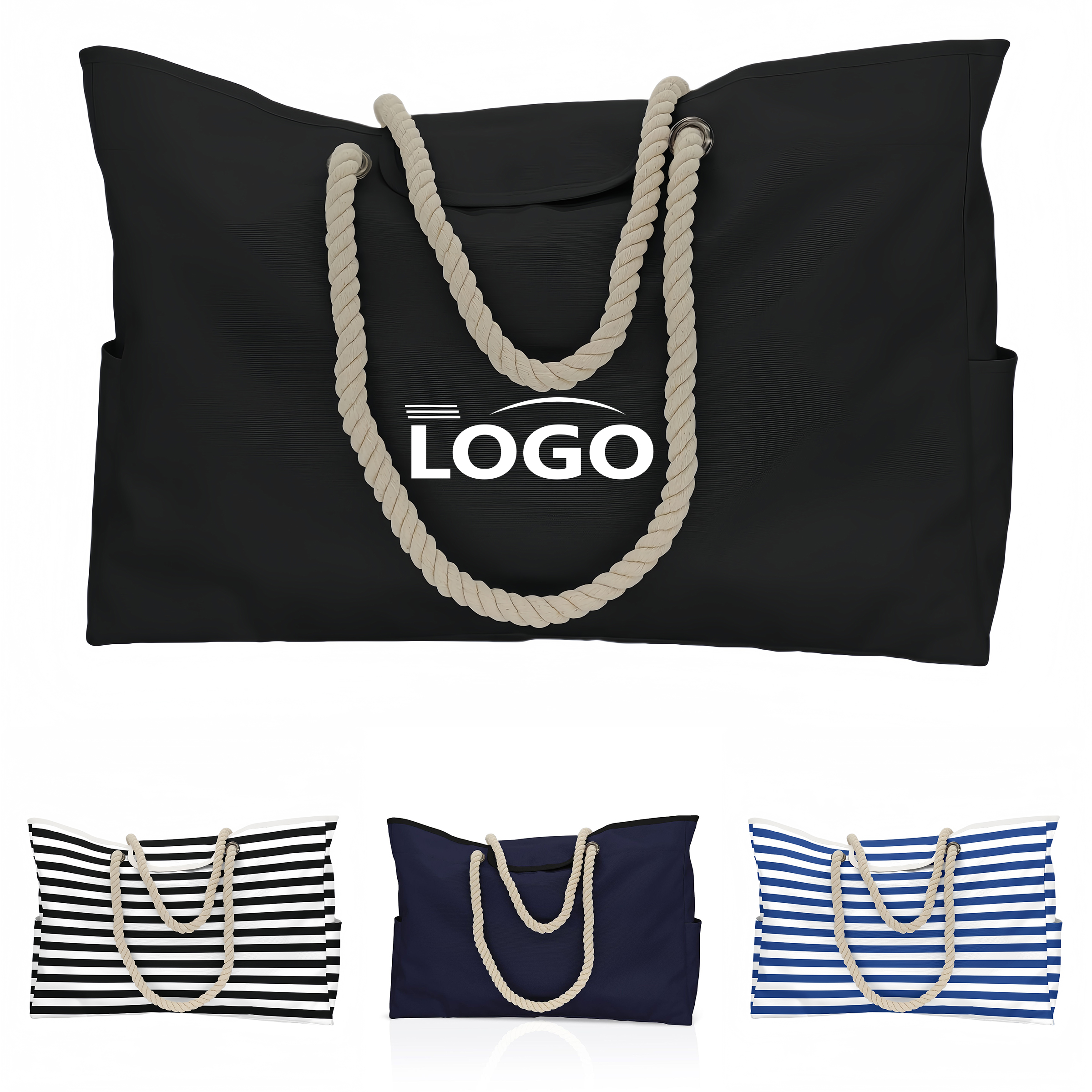 Spacious Nylon Beach Tote ?C Personalized Option 6