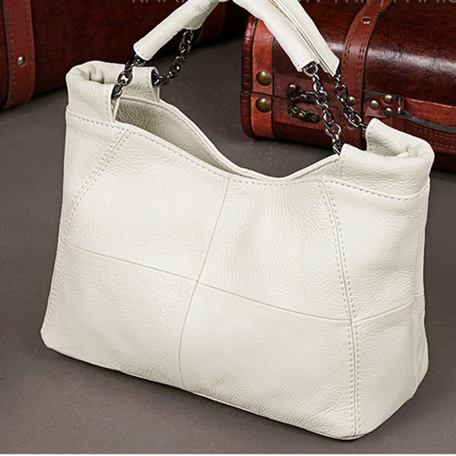 Genuine Leather Chain Handle Bag 15