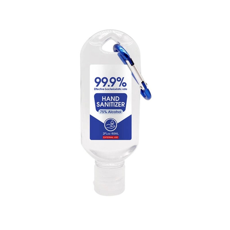 2oz Disposable Hand Sanitizer Gel With Carabiner Clip 1
