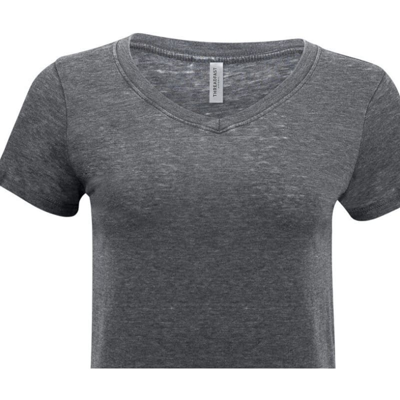 Threadfast Apparel Ladies' Vintage Dye Short-Sleeve V-Neck T-Shirt 3
