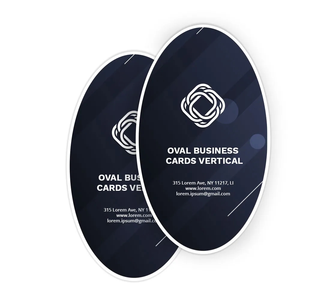 Oval Business Cards - Vertical 2