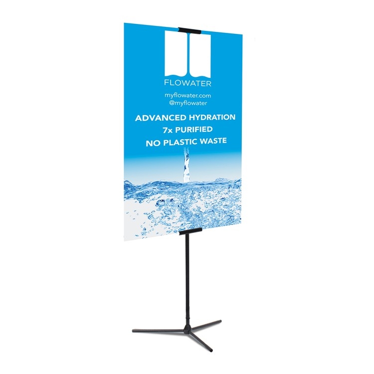 Adjustable Banner Stand, 33" x 60" Vinyl Banner, Single-Sided 3