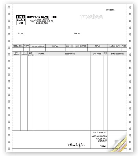 Invoices, Continuous, Parchment 2