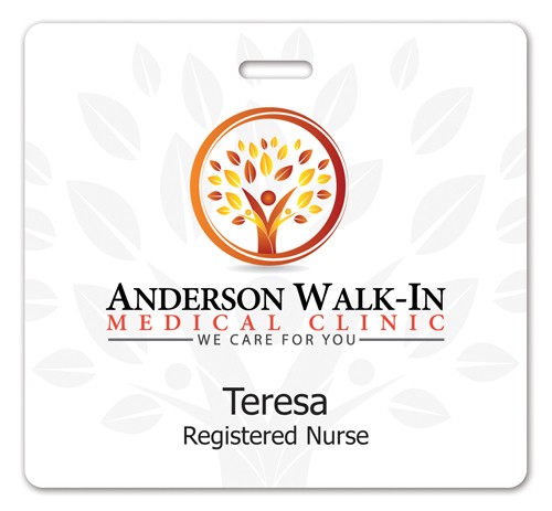 Laminated Personalized Name Badge (3.125x3.375") Rectangle