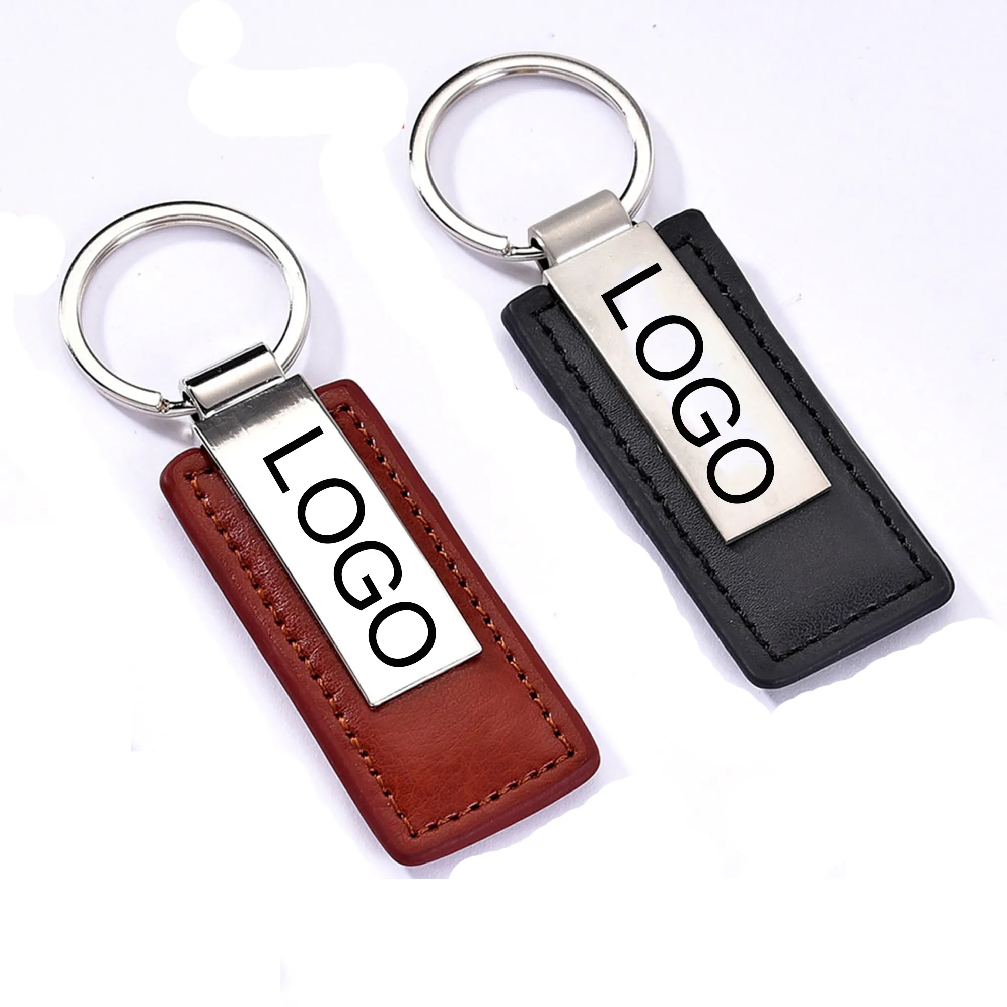 PU Leather Laser Keychain