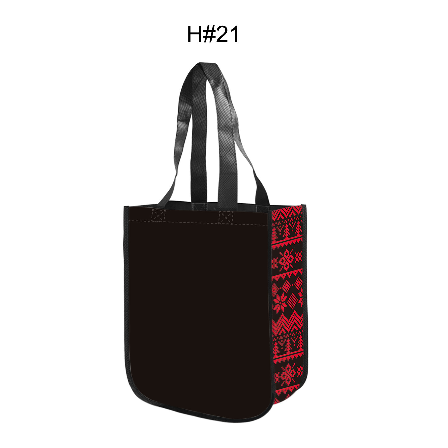 Free Shipping Christmas Design Gusset Laminated Tote Bag 42