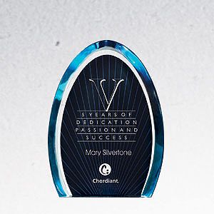 6" Blue Acrylic Arch 2