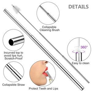 Innovative Telescope Metal Straw With Carabiner 3