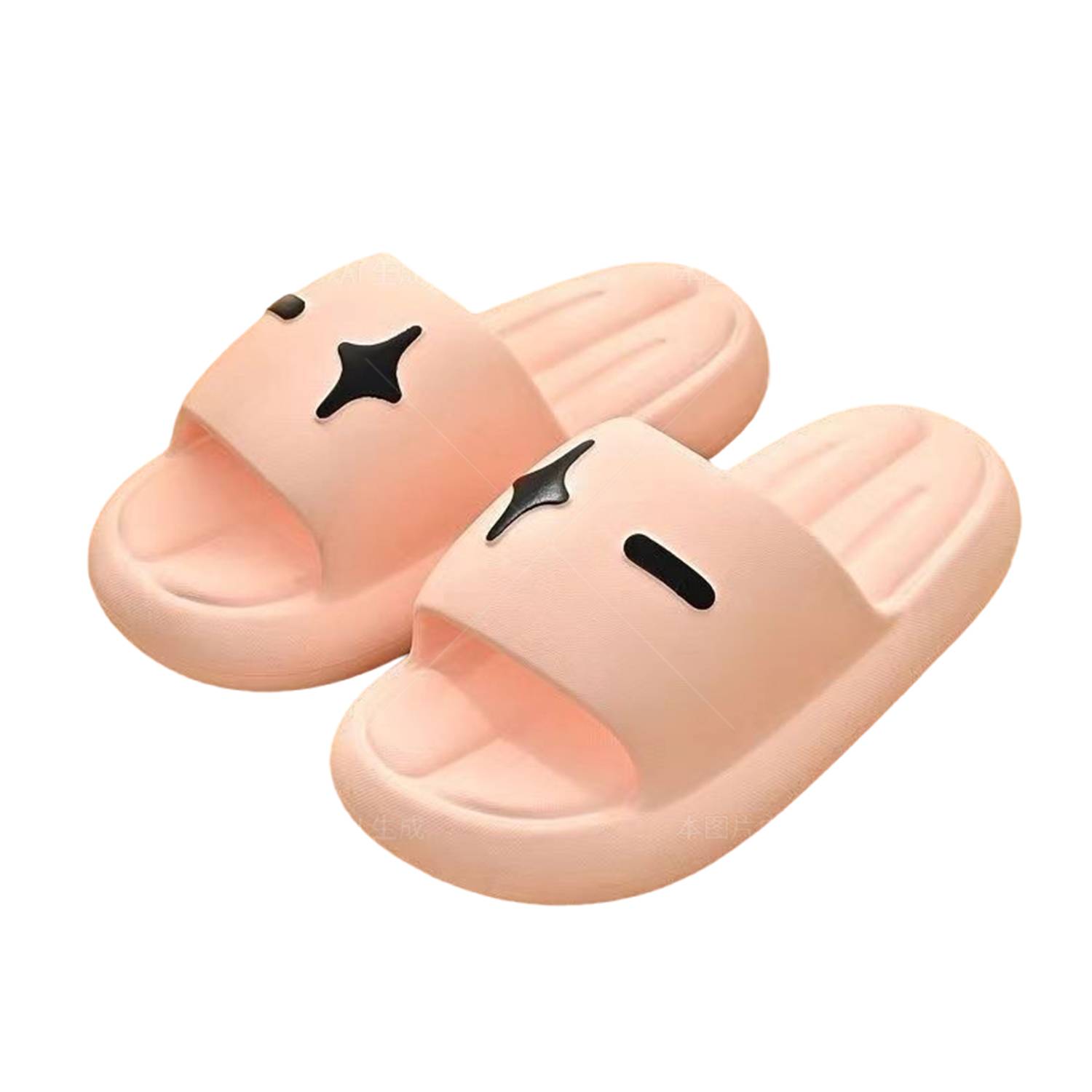 PVC Non Slip Thick Sole Pillow Slippers 4