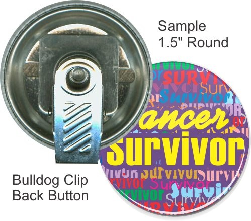 Bulldog Clip 1 1/2 Inch Round Button 1