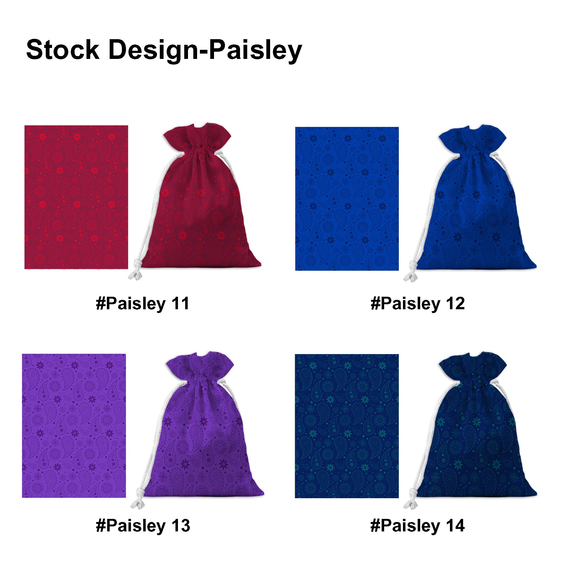 5 Oz. 100% Cotton Full Color Drawstring Pouch Bag 2