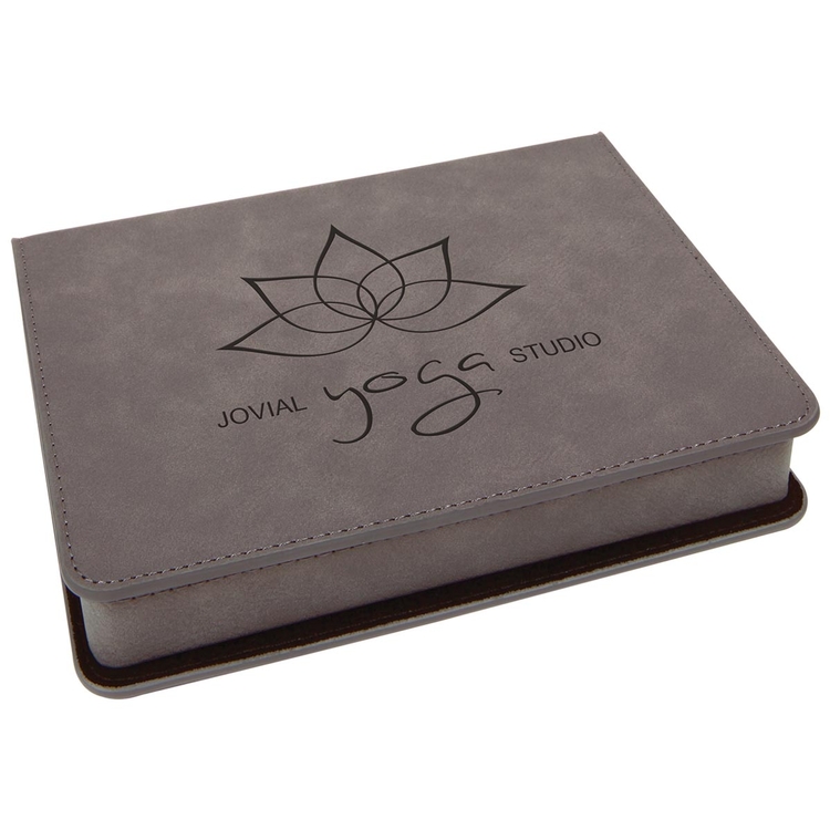 Gray Leatherette 4-Piece Wine Tool Set