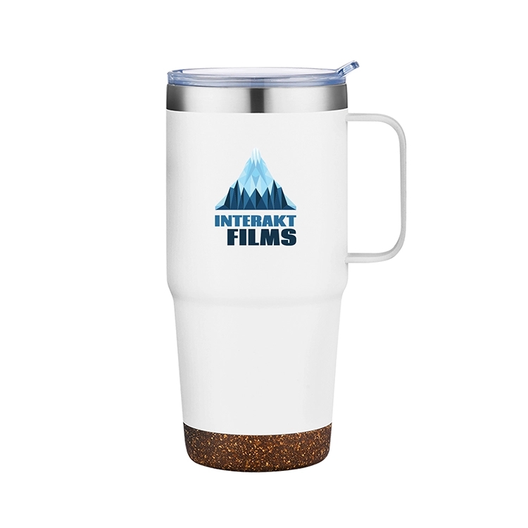 DELAWARE - 24 OZ STAINLESS STEEL TRAVEL MUG WITH CORK BOTTOM 4