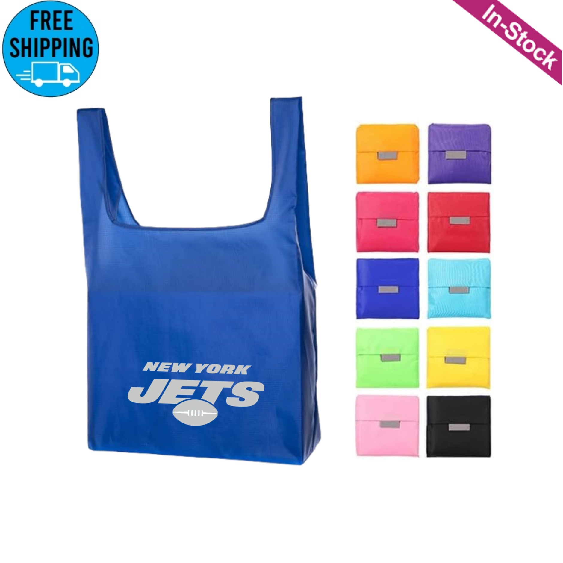 Foldable Shopping Grocery Bags Reusable Shopper Tote 2