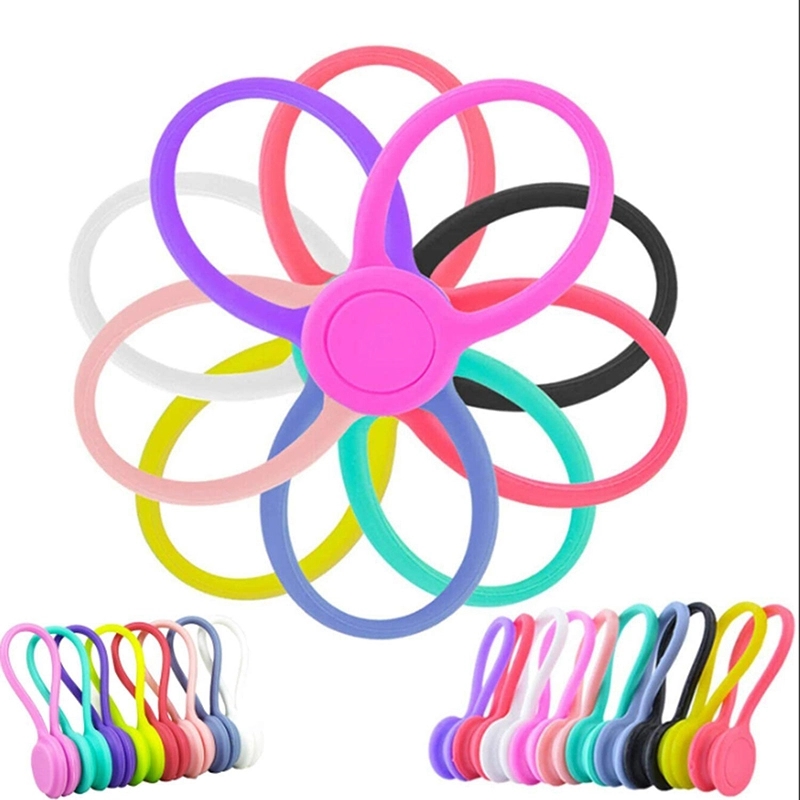 Silicone Magnetic Clips Cable Straps Cord Organizers 6