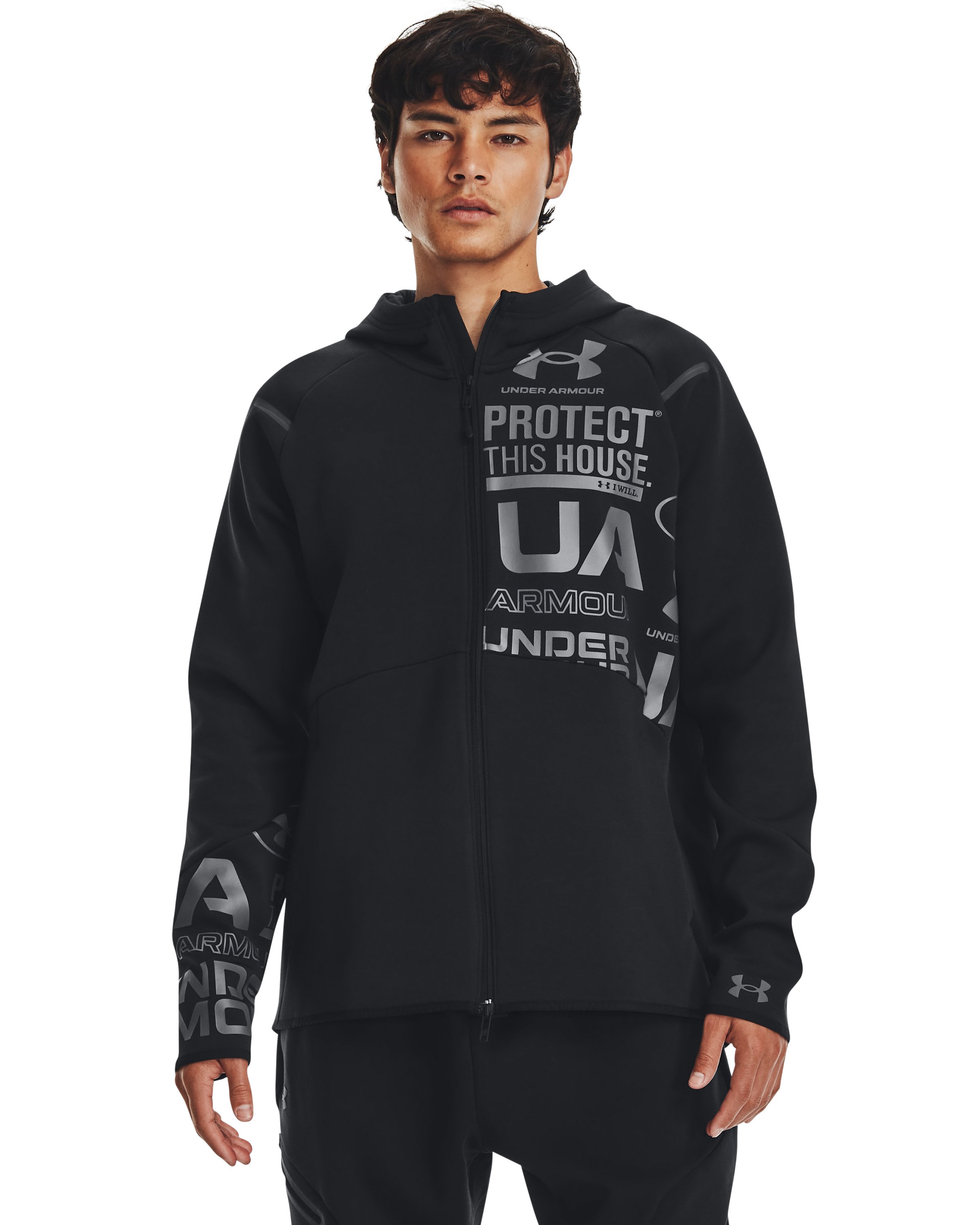 Men's UA Unstoppable Fleece Graphic Full-Zip 2
