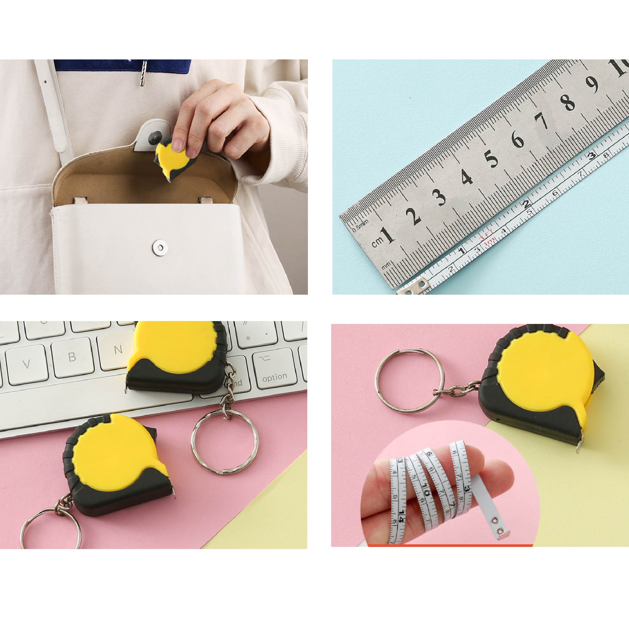 MOQ 10 pcs Keychain Measuring Tape 1