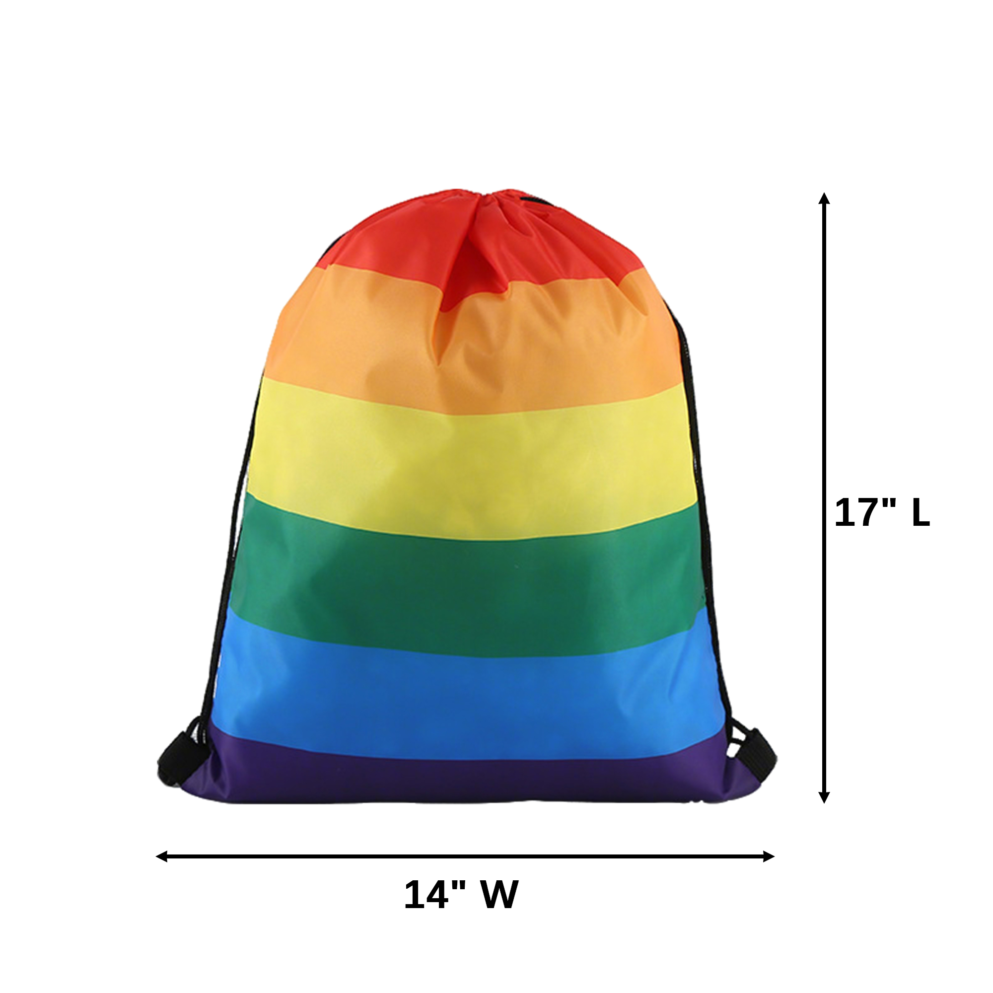 210D Polyester Drawstring Sport Pack 17" x 14" 3