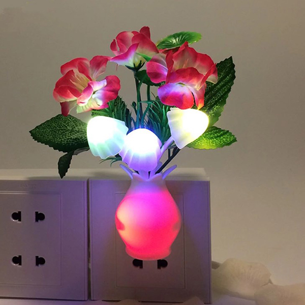 Mini Sensor Bedroom Wall Decoration LED Flower Night Light 2
