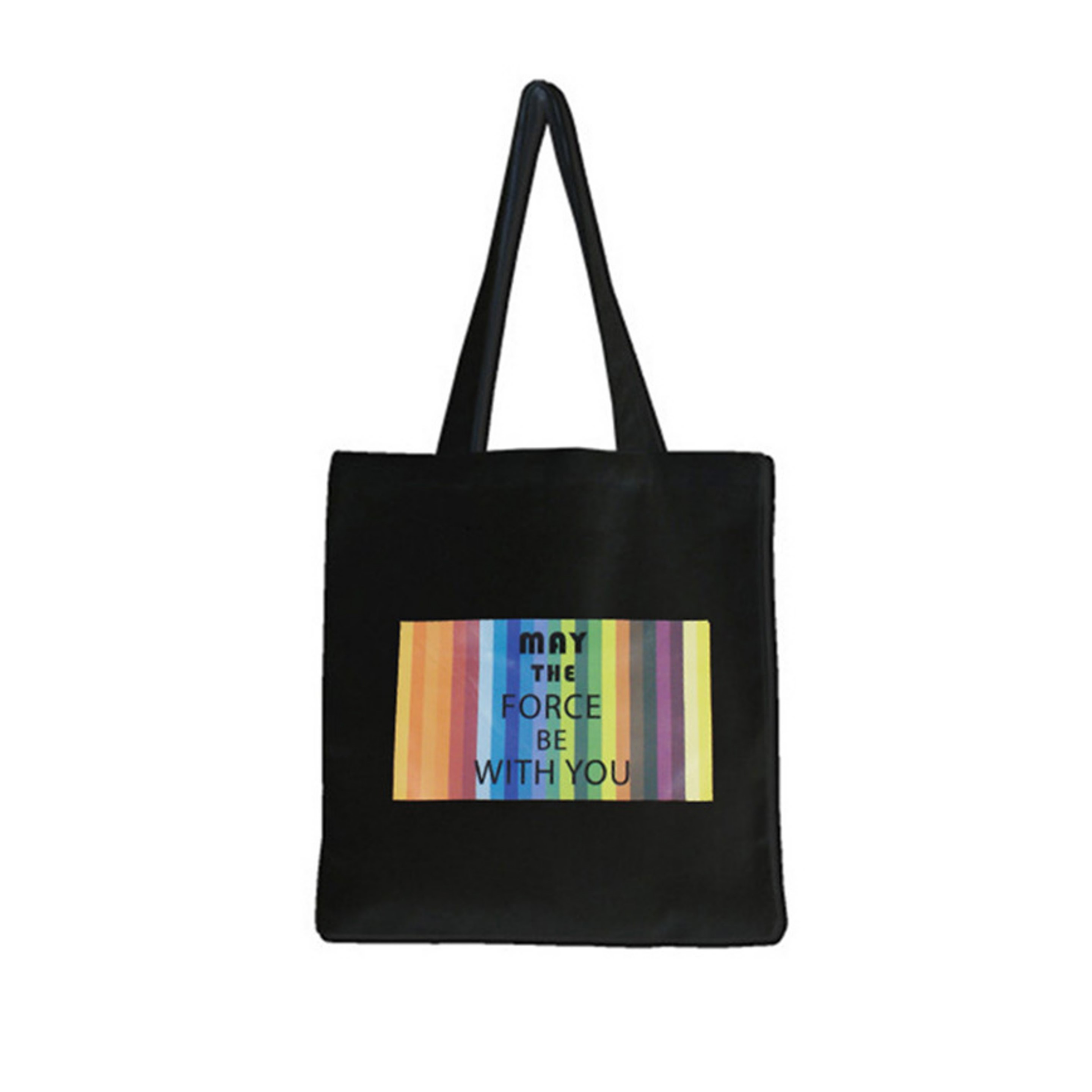 Black Cotton Tote Bag (direct import) 3