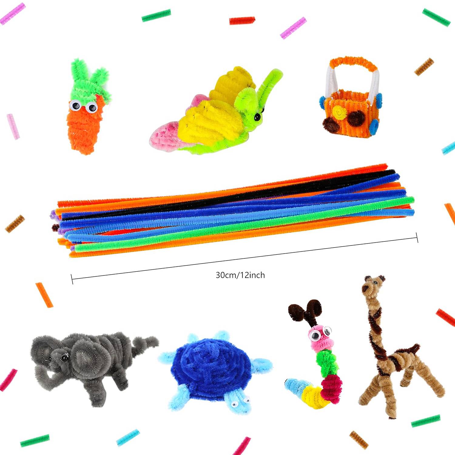 Assorted Colourful Stems for Art Children's Craft Supplies 7
