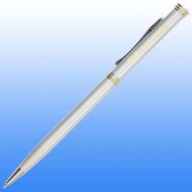 SLIM LINE PEN - SATIN SILVER W/CHROME ACCENT 2