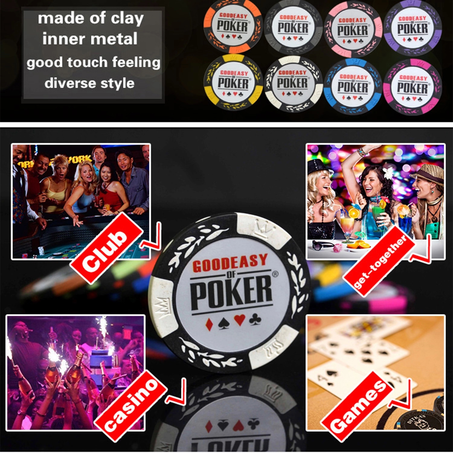 Round Plastic Poker Chips 4