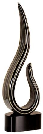 Black/Gold Curve Art Glass 1