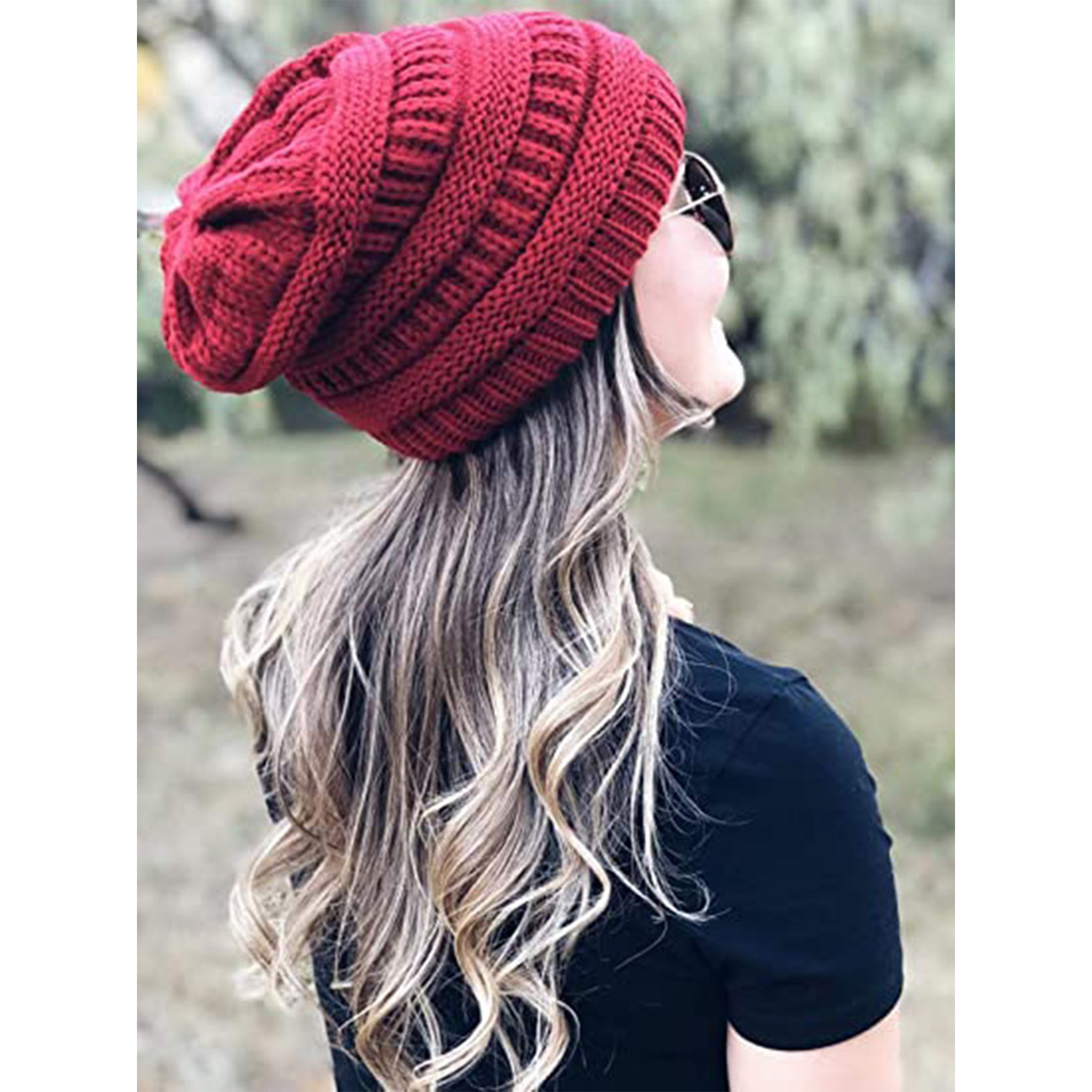 Polyester Warm And Stylish Knit Beanie With Satin Lining 4