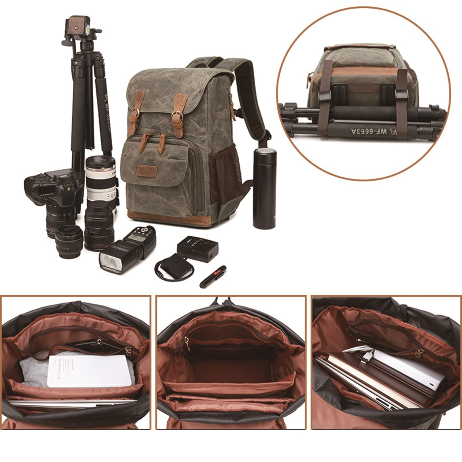 Canvas Camera Backpack 5