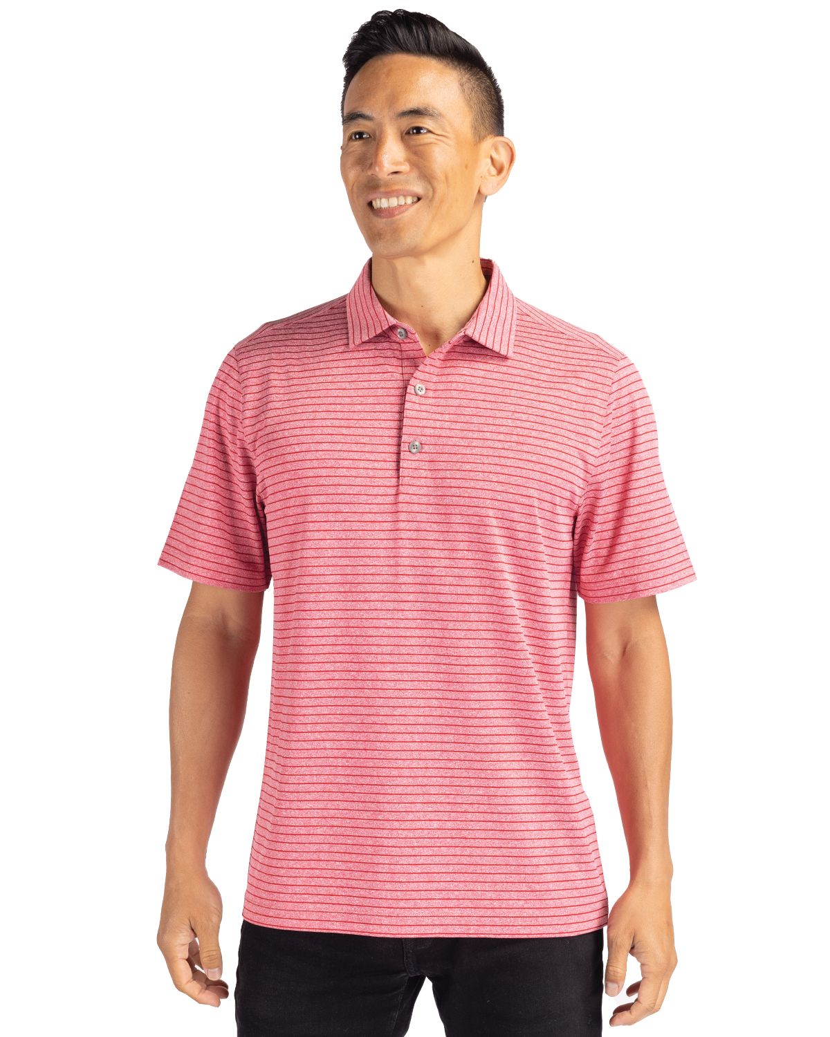 Cutter & Buck Forge Recycled Heather Stripe Four-Way Stretch Mens Big & Tall Polo Big & Tall 9