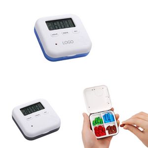 4 Compartment Medicine Pill Case With Alarm Reminder 2