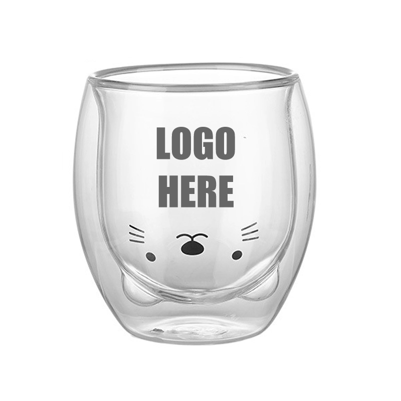 Custom 9 oz Double Wall Glass Mugs 4