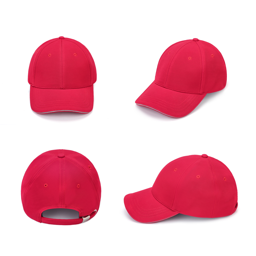 Stock Solid Color Polyester Ottoman 6 Panel Cap, Double 5