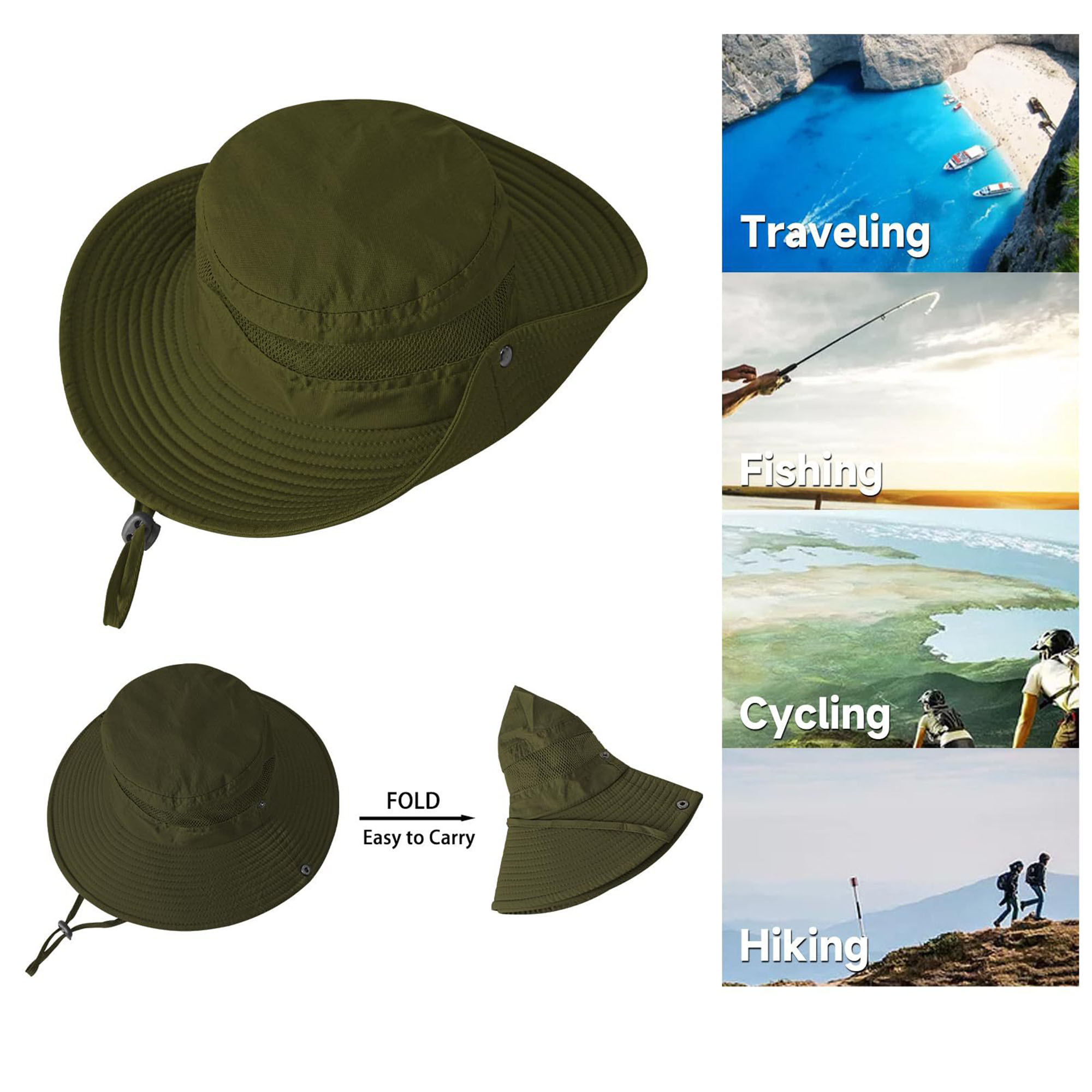 Wide-Brim Hiking & Fishing Sun Hat 5