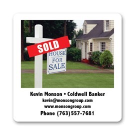 USA Made Premium UV Window Micro-Suction Cling Decal (3"x3") Square w/Rounded Corners