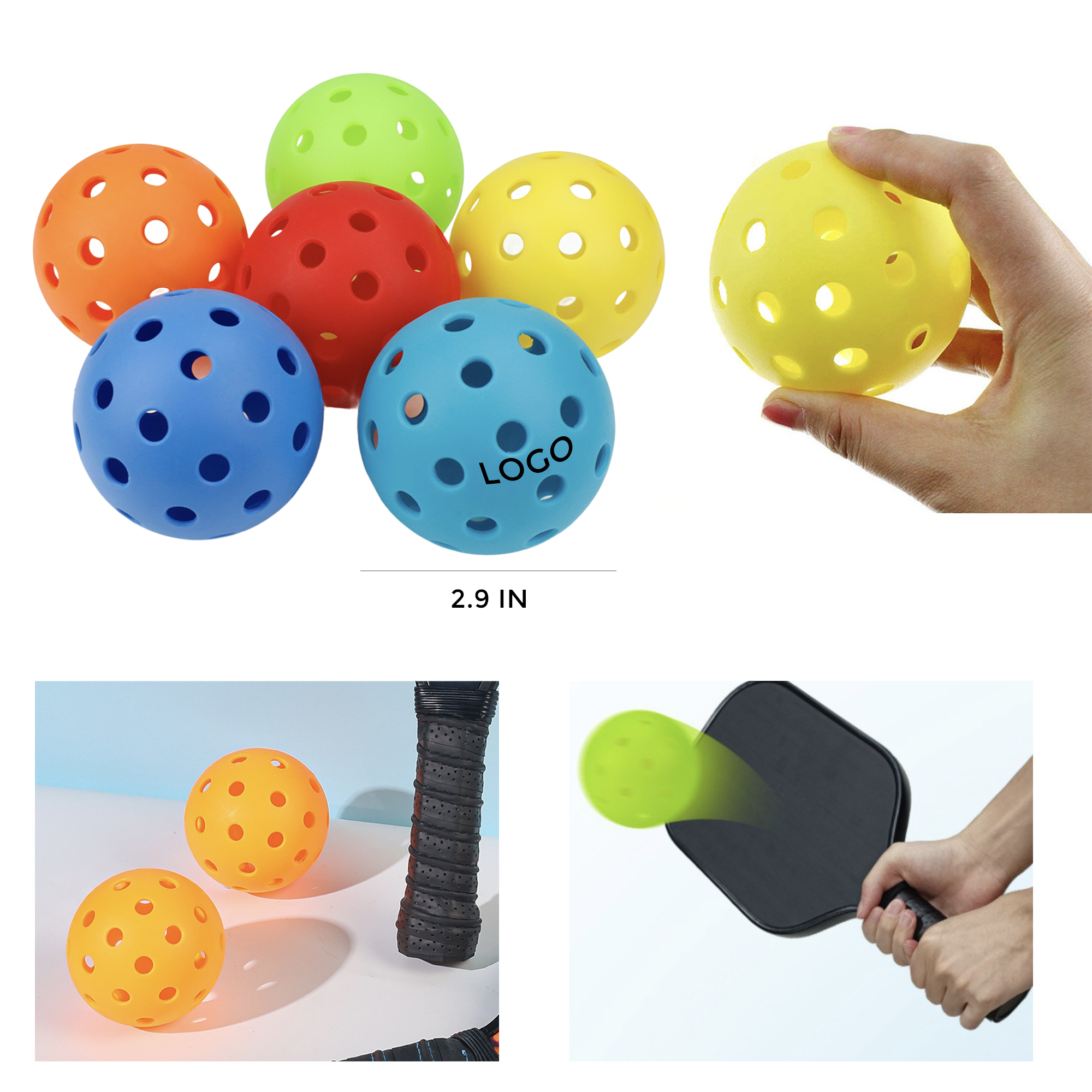 MOQ 10 PCS High-Performance 40 Hole Pickleball 8