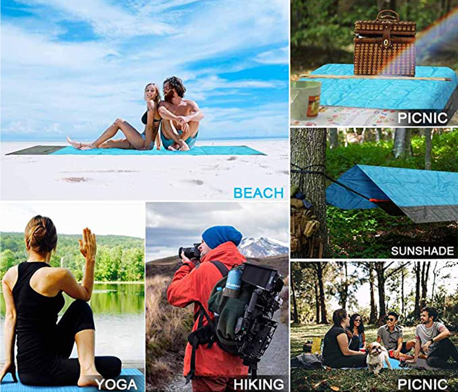 Portable Beach Mat Blanket 3