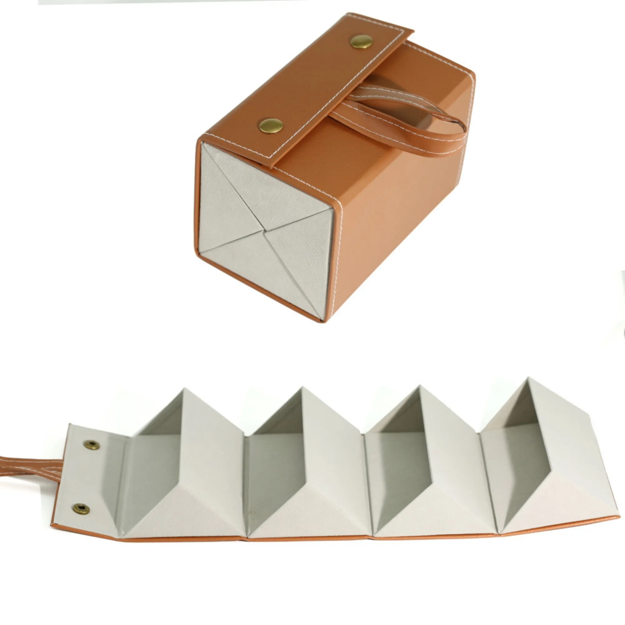 Multi-Compartment Leather Eyeglass Case 6