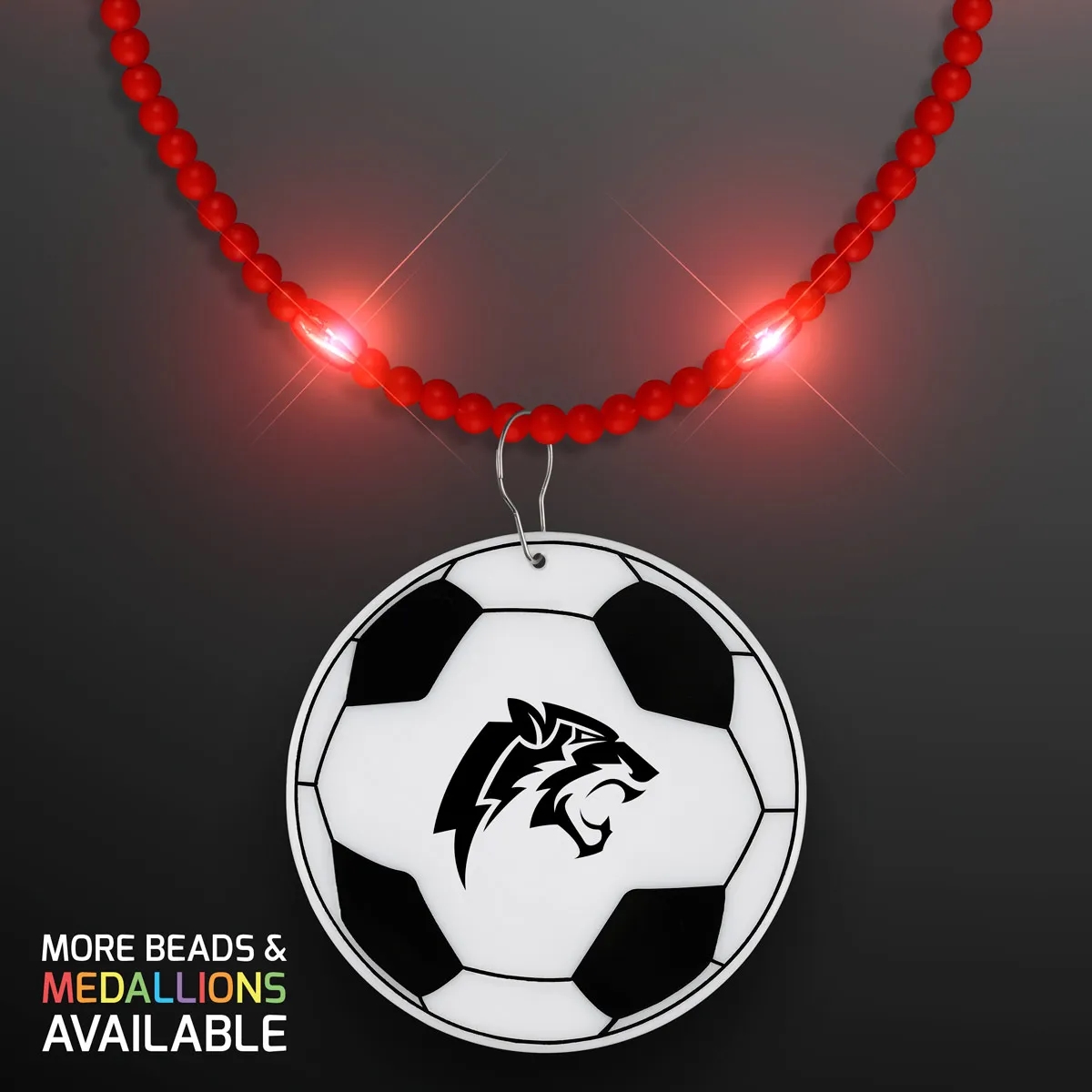 Still-Light Beads with Soccer Ball Medallions 11