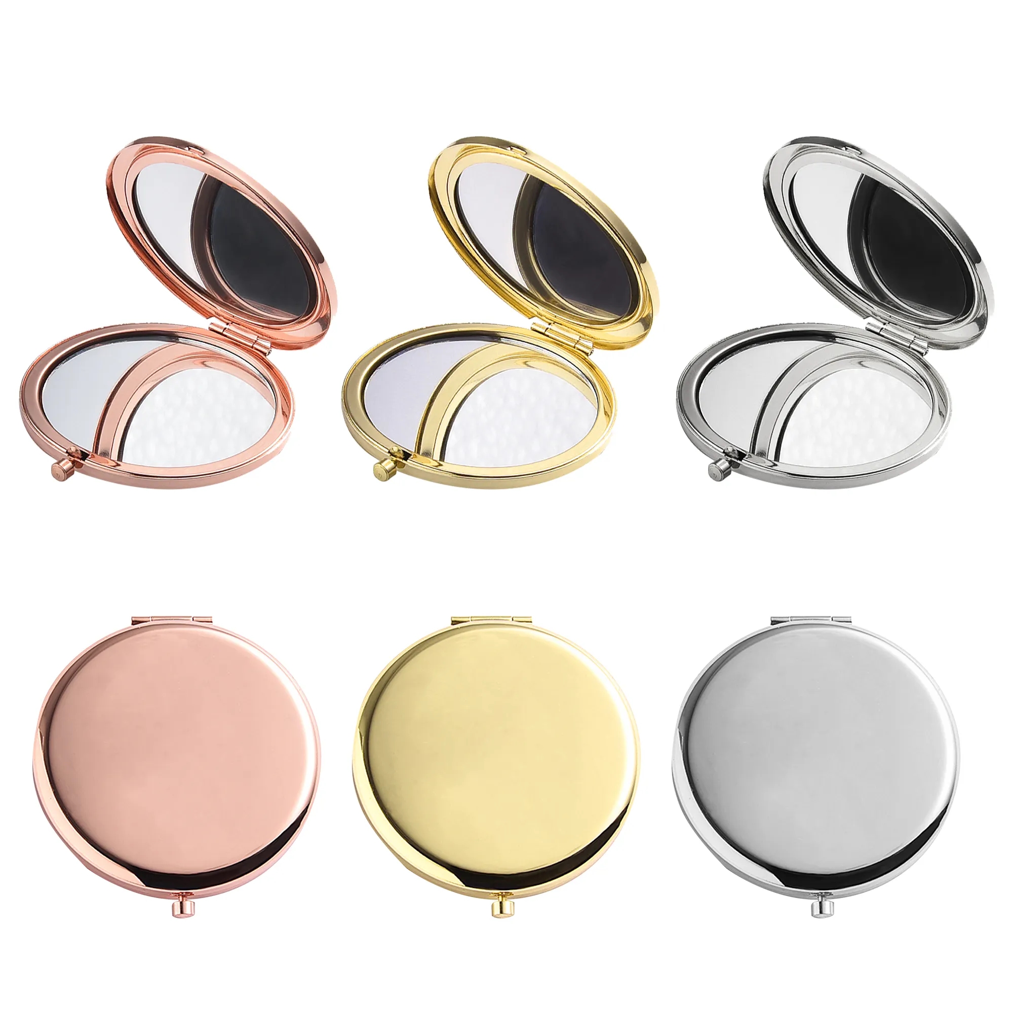 Compact Mirror Bulk Round Double Sided DIY Gifts Engraved 6